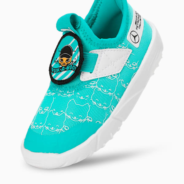 Mercedes-AMG Petronas F1® Slipkart Toddlers' Motorsport Sneakers, Sheen Green-PUMA White, extralarge-IND