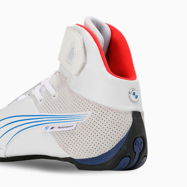 BMW M Motorsport Future Cat Mid Driving Shoes, PUMA White-Cool Cobalt, extralarge-IND