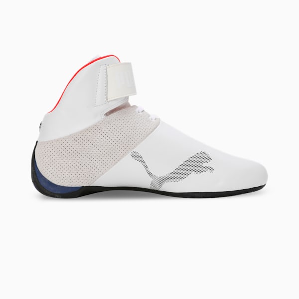 BMW M Motorsport Future Cat Mid Driving Shoes, PUMA White-Cool Cobalt, extralarge-IND