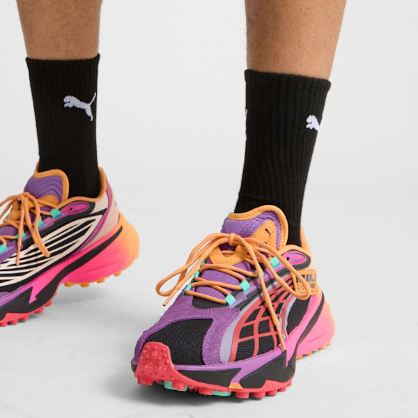 Mercedes-AMG Petronas F1 Team x Mad Dog Jones Spirex Running Sneakers, PUMA Black-Clementine-Ultraviolet, extralarge