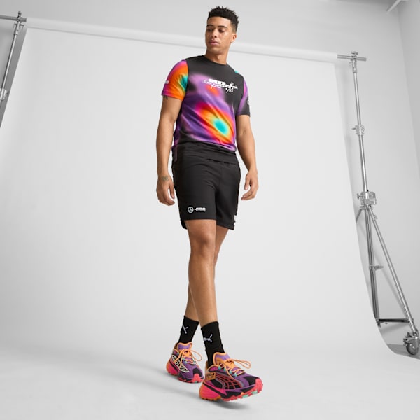 Mercedes-AMG Petronas F1 Team x Mad Dog Jones Spirex Running Sneakers, PUMA Black-Clementine-Ultraviolet, extralarge