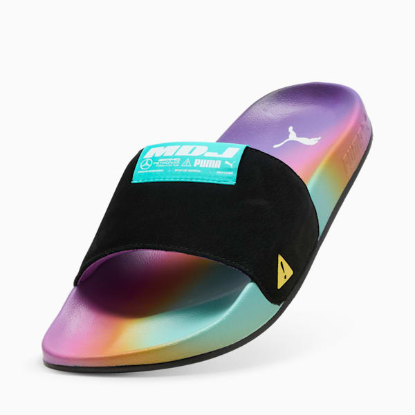 Mercedes-AMG Petronas F1® Team x Mad Dog Jones Leadcat 2.0 Slides, PUMA Black-Fast Pink-Ultra Violet, extralarge