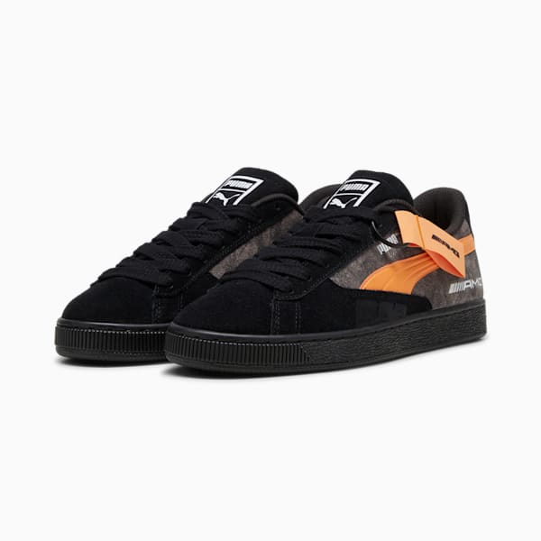 ユニセックス メルセデス AMG スウェード T スニーカー, PUMA Black-Bright Melon, extralarge-JPN