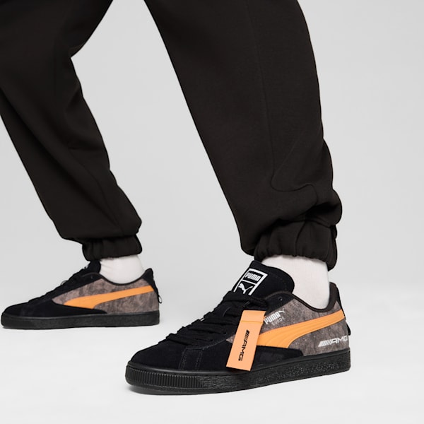Mercedes-AMG Motorsport Suede T Motorsport Sneakers, PUMA Black-Bright Melon, extralarge-IND