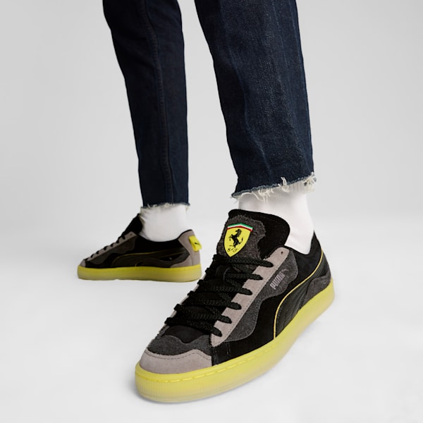 Scuderia Ferrari Suede Trippy Sneakers, PUMA Black-Speed Yellow, extralarge