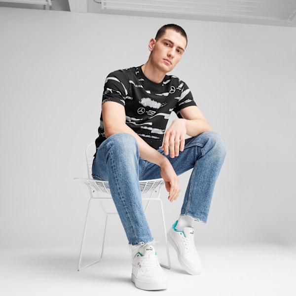 Mercedes-AMG Petronas F1 Caven 2.0 Men's Sneakers, PUMA White-Sheen Green, extralarge