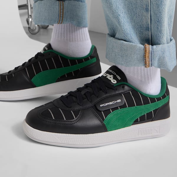 Tenis Porsche Legacy Palermo Pinstripe, PUMA Black-Archive Green, extralarge