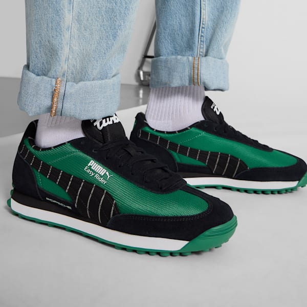 Tenis Easy Rider Pinstripe Porsche Legacy, Archive Green-PUMA Black, extralarge