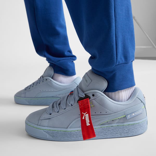 BMW M Motorsport Suede XL Sneakers, Blue Wash-Fast Yellow, extralarge