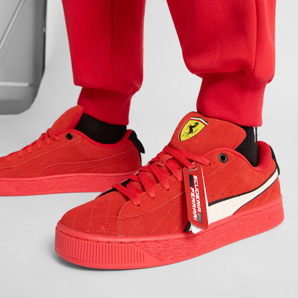 Scuderia Ferrari Suede XL Hero Sneakers, Rosso Corsa-Warm White, extralarge