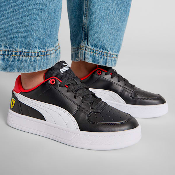 Tenis Scuderia Ferrari Caven 2.0 para adolescentes, PUMA Black-PUMA White, extralarge