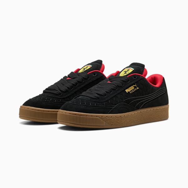 Ferrari Suede XL MTSP Unisex, PUMA Black-Rosso Corsa, extralarge