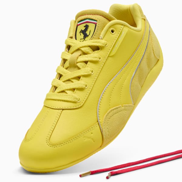 Scuderia Ferrari HP Speedcat Sneakers Unisex, Speed Yellow-Rosso Corsa, extralarge