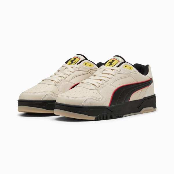 Scuderia Ferrari Rebound Break Men's Sneakers, Alpine Snow-PUMA Black, extralarge
