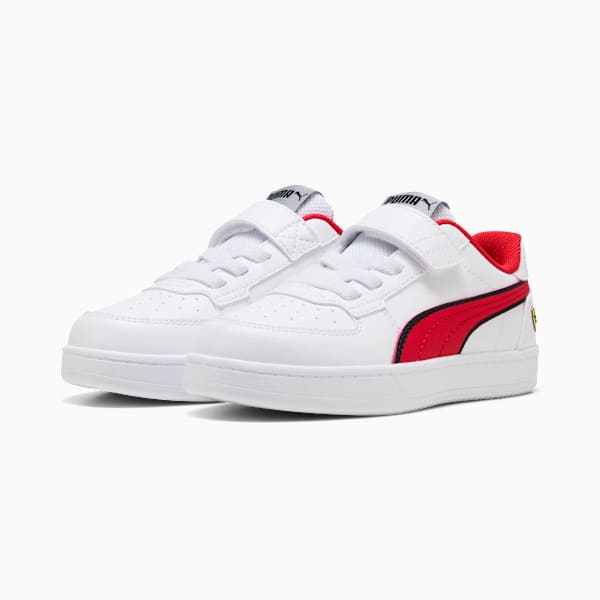 Scuderia Ferrari Caven 2.0 Sneakers Kids, PUMA White-Rosso Corsa, extralarge