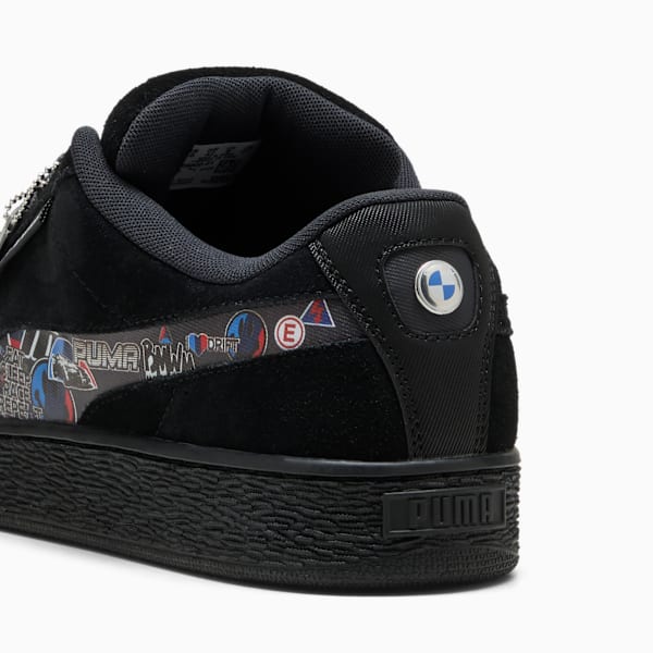 BMW M Motorsport Suede XL Sticker Sneakers, PUMA Black, extralarge