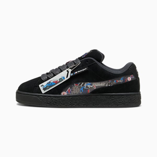 BMW M Motorsport Suede XL Sticker Sneakers, PUMA Black, extralarge
