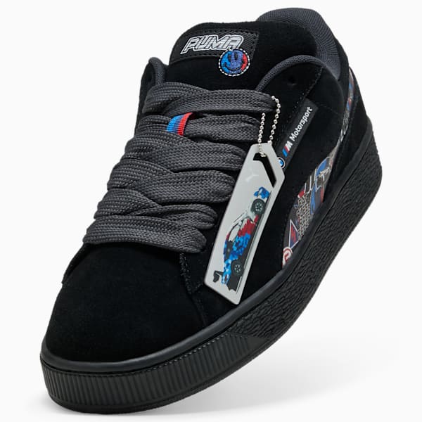 BMW M Motorsport Suede XL Sticker Sneakers, PUMA Black, extralarge