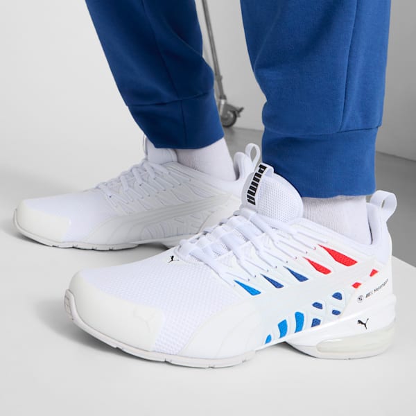 BMW M Motorsport Voltaic Evo Men's Motorsport Shoes, PUMA White-PUMA Black, extralarge