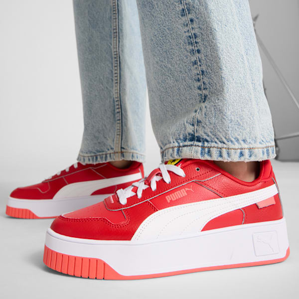 Scuderia Ferrari Carina Street Women's Sneakers, Rosso Corsa-PUMA White, extralarge