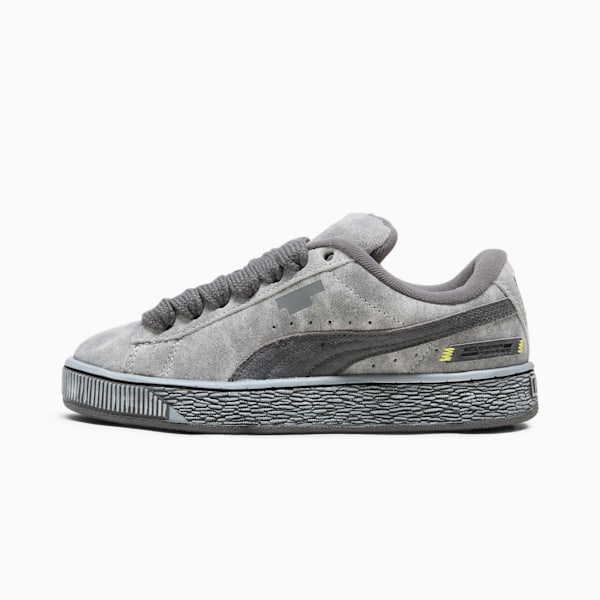Tenis Scuderia Ferrari Desert Sun Suede XL para niños grandes, PUMA Black-Rosso Corsa, extralarge