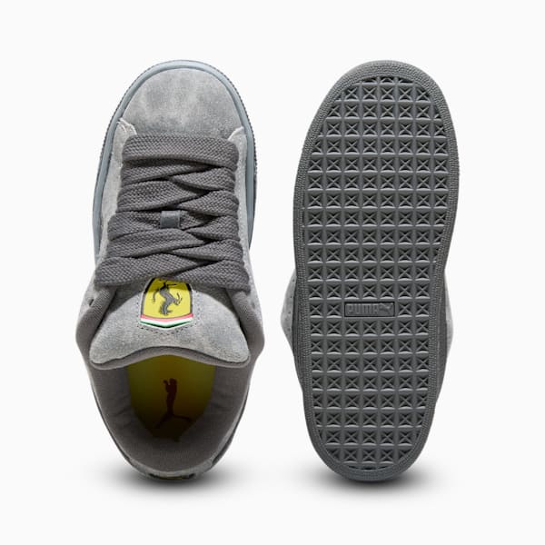 Tenis Scuderia Ferrari Desert Sun Suede XL para niños grandes, PUMA Black-Rosso Corsa, extralarge