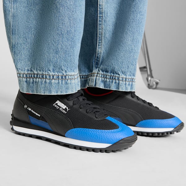 BMW MMS Easy Rider Big Kids' Sneakers, PUMA Black-Cool Cobalt, extralarge