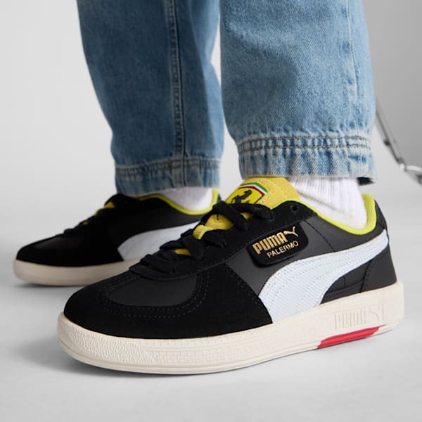 Tenis juvenil Scuderia Ferrar Palermo, PUMA Black-PUMA White, extralarge