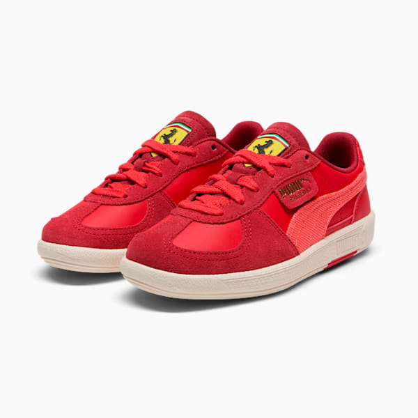 Tenis juvenil Scuderia Ferrar Palermo, Rosso Corsa-Peach Frost, extralarge