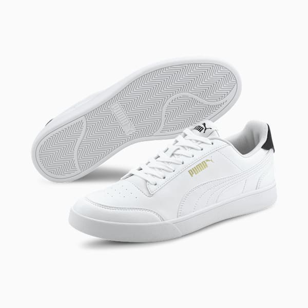 PUMA Shuffle Trainers, Puma White-Puma White-Puma Team Gold-Peacoat, extralarge-GBR