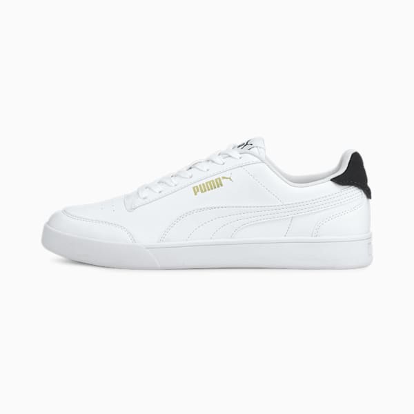 ユニセックス プーマ シャッフル スニーカー, Puma White-Puma White-Puma Team Gold-Peacoat, extralarge-JPN