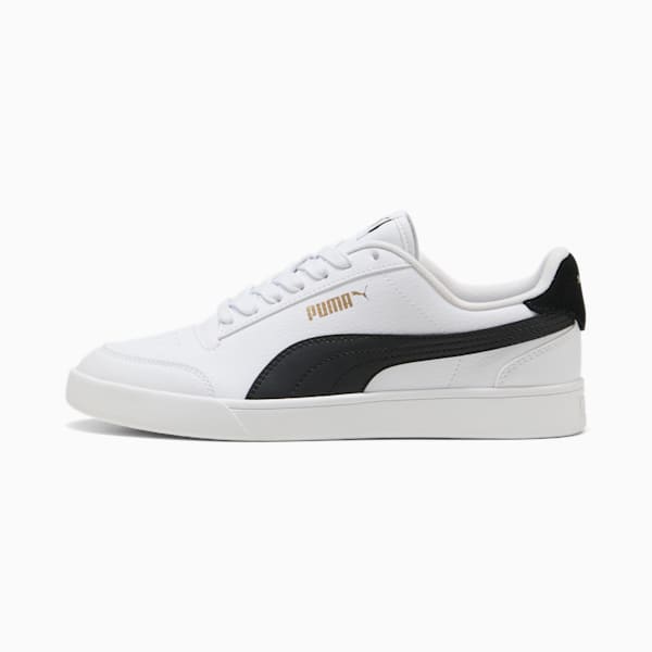 PUMA Shuffle Men's Sneakers, Puma White-Puma Black-Puma Team Gold, extralarge