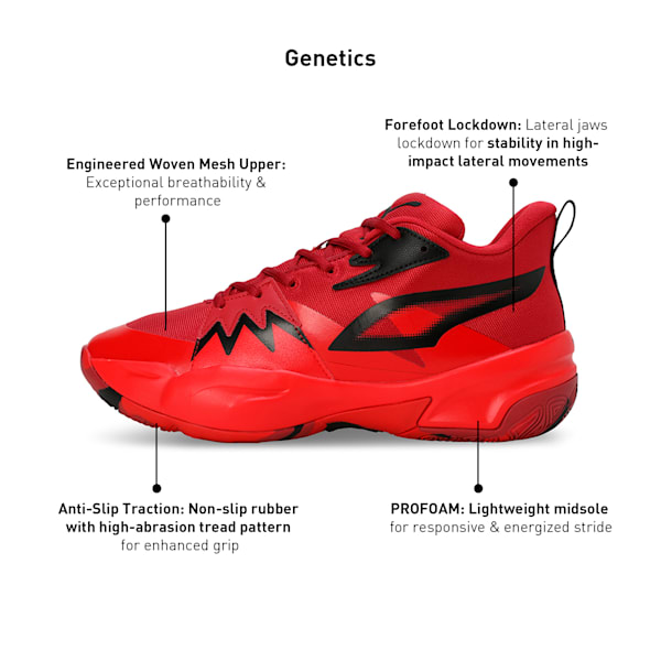 Genetics Basketball Shoes, Club Red-For All Time Red, extralarge-IND