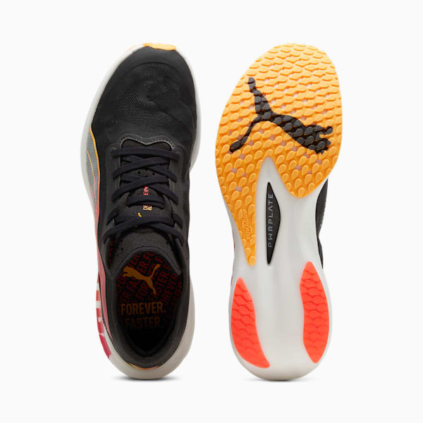 メンズ ディヴィエイト ニトロ エリート 2 FF ランニングシューズ, PUMA Black-Sun Stream-Sunset Glow, extralarge-JPN