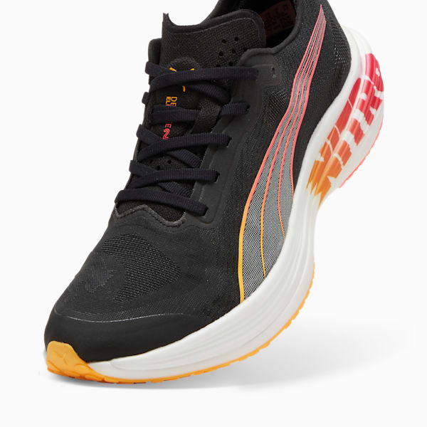 メンズ ディヴィエイト ニトロ エリート 2 FF ランニングシューズ, PUMA Black-Sun Stream-Sunset Glow, extralarge-JPN