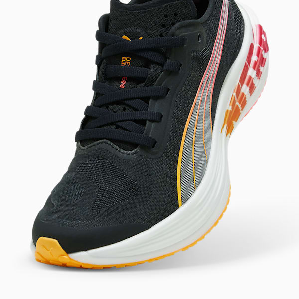 ウィメンズ ディヴィエイト ニトロ エリート 2 FF ランニングシューズ, PUMA Black-Sun Stream-Sunset Glow, extralarge-JPN