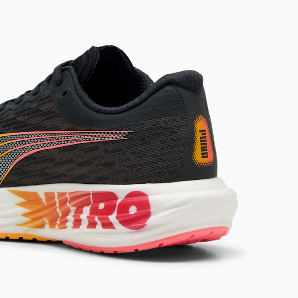 メンズ ディヴィエイト ニトロ 2 FF ランニングシューズ, PUMA Black-Sun Stream-Sunset Glow, extralarge-JPN