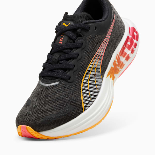 ウィメンズ ディヴィエイト ニトロ 2 FF ランニングシューズ, PUMA Black-Sun Stream-Sunset Glow, extralarge-JPN