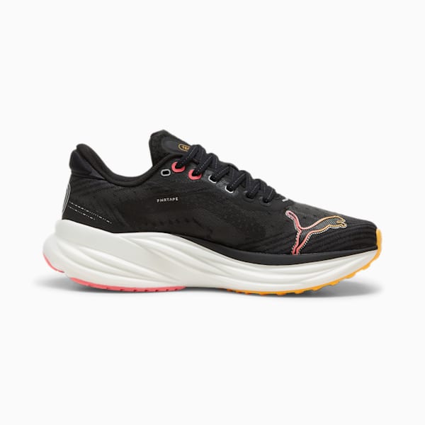 ウィメンズ マグニファイ ニトロ 2 TECH FF ランニングシューズ, PUMA Black-Sun Stream-Sunset Glow, extralarge-JPN