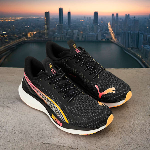 Velocity NITRO™ 3 Women's Running Shoes, PUMA Black-PUMA Silver-Sun Stream, extralarge-IND