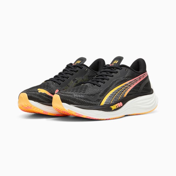 Velocity NITRO™ 3 Women's Running Shoes, PUMA Black-PUMA Silver-Sun Stream, extralarge-IND