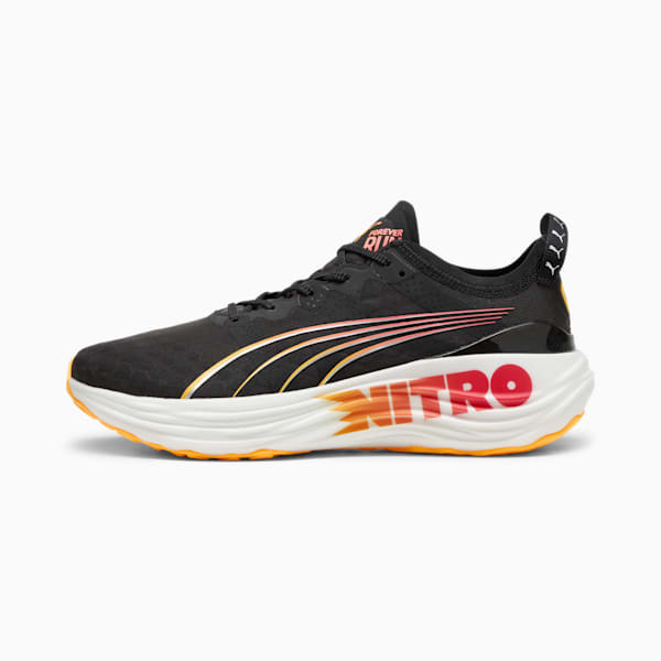 メンズ フォーエバーラン ニトロ FF ランニングシューズ, PUMA Black-Sun Stream-Sunset Glow, extralarge-JPN