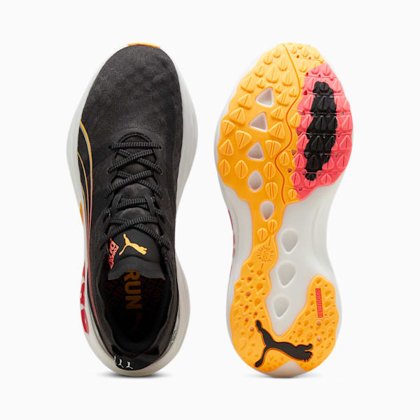 メンズ フォーエバーラン ニトロ FF ランニングシューズ, PUMA Black-Sun Stream-Sunset Glow, extralarge-JPN