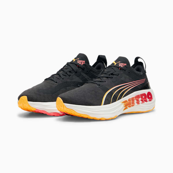 ForeverRun NITRO™ Women's Running Shoes, PUMA Black-Sun Stream-Sunset Glow, extralarge