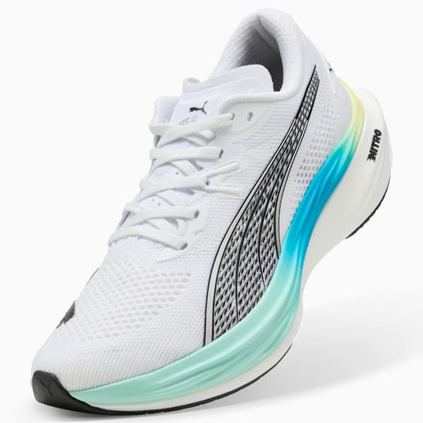 Deviate NITRO™ 3 Men's Road Running Shoes, PUMA White-Mint Melt, extralarge