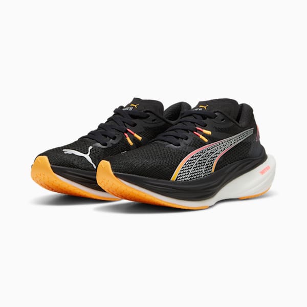 Deviate NITRO™ 3 Women's Running Shoes, PUMA Black-Sunset Glow-Sun Stream, extralarge