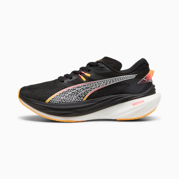 Deviate NITRO™ 3 Women's Running Shoes, PUMA Black-Sunset Glow-Sun Stream, extralarge