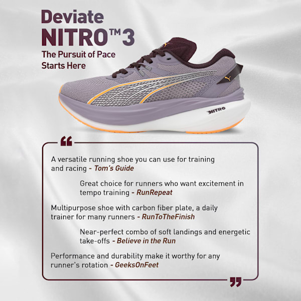 Deviate NITRO™ 3 Women's Running Shoes, Pale Plum-Midnight Plum-Sun Stream, extralarge-IND
