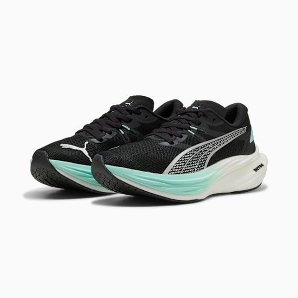 Deviate NITRO™ 3 Women's Running Shoes, PUMA Black-Mint Melt, extralarge
