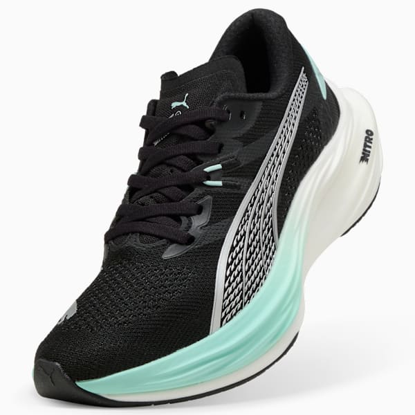 Deviate NITRO™ 3 Women's Running Shoes, PUMA Black-Mint Melt, extralarge
